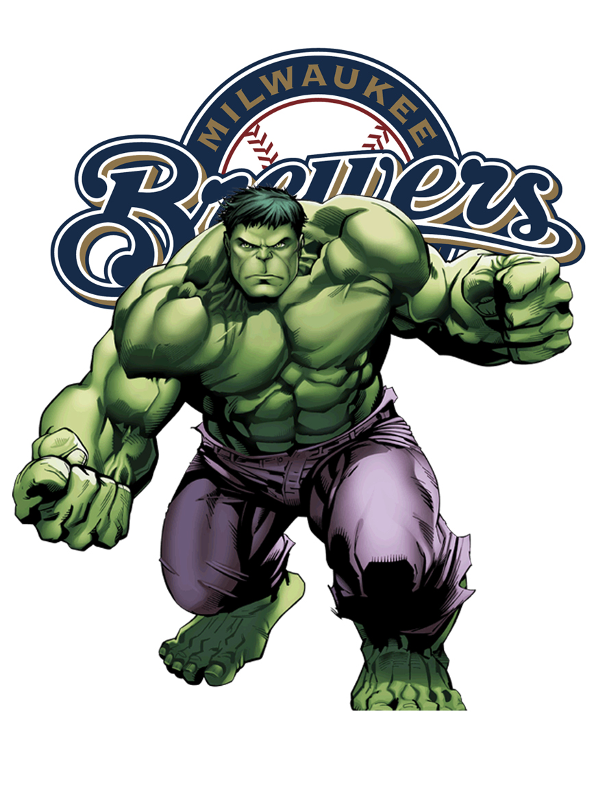 Milwaukee Brewers Hulk Logo vinyl decal